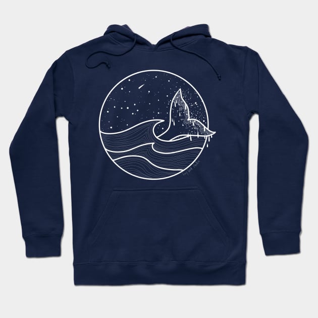 Whale tail Hoodie by Tiny Bird Studio